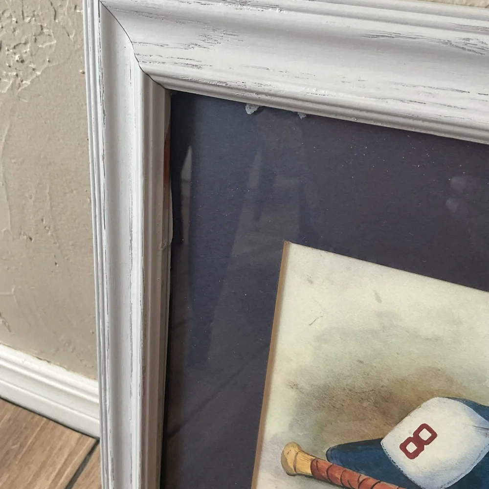 Big Hit Baseball Wall Art - Framed Print